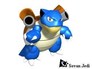 A 3D model of Blastoise which Jon made in the late 90s