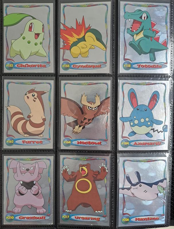 Topps Johto Series 1 hologram cards featuring some of the toughest cards to find for Joponnes