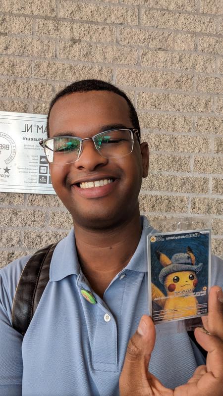 Zakariya’s Grey Felt Hat Pikachu, obtained from the Pokémon x Van Gogh event in September 2023