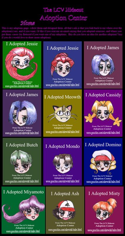 The LCV Hideout Adoption Center contained images that could be adopted by visitors, and placed in their own websites. All of them were designed by Shannon