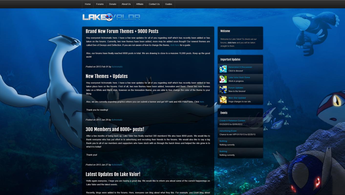 Lake Valor’s layout (February 2013)