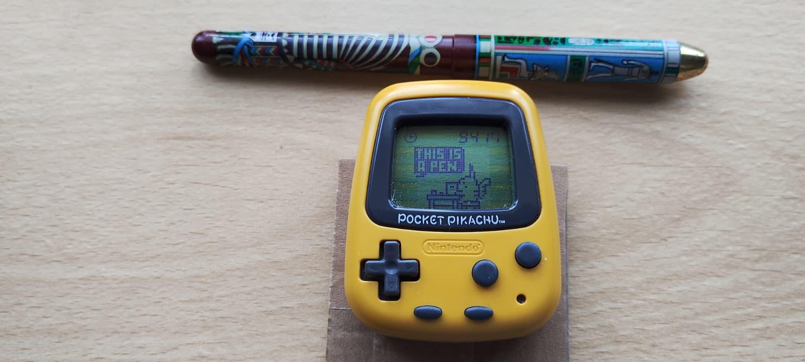 Pikachu learning how to say “This is a pen” (it’s a Japanese device) alongside my own pen. I wonder what he says on an English device?