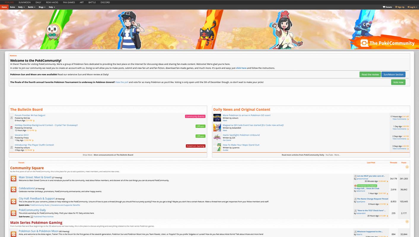PokéCommunity in December 2016