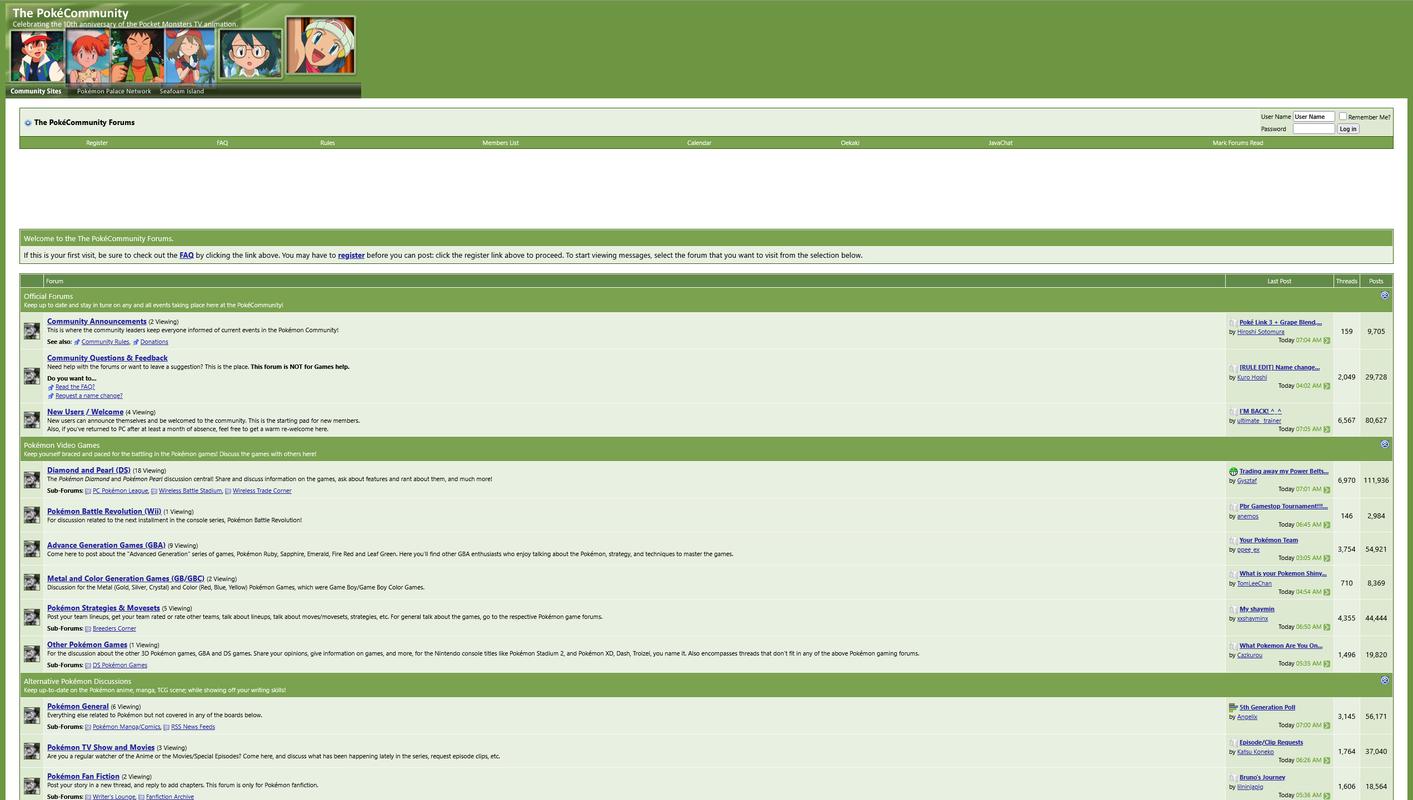 PokéCommunity in July 2007