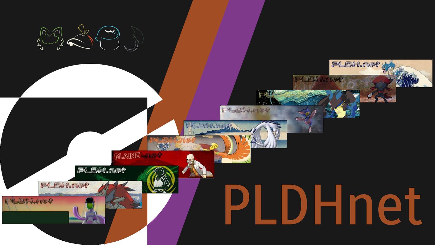 A collection of banners from PLDH’s history (header by Johto Times)