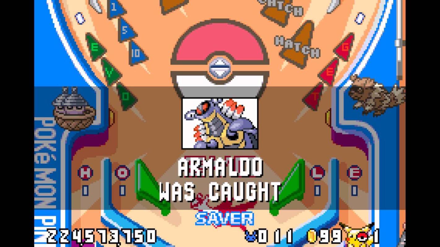 Catching Armaldo signified the completion of Pokémon Pinball: Ruby & Sapphire for me, over twenty-one years after I first purchased it