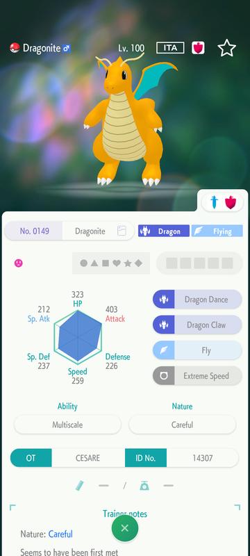 TrainerCes's Dragonite in Pokémon HOME