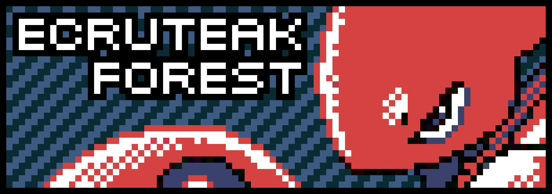 A graphic from Ecruteak Forest's website, a button featuring Scizor
