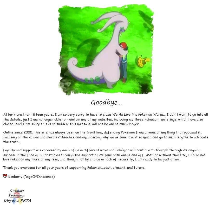 Kimberly closed her website in November and left a message to thank her followers for visiting between 2000 and 2016