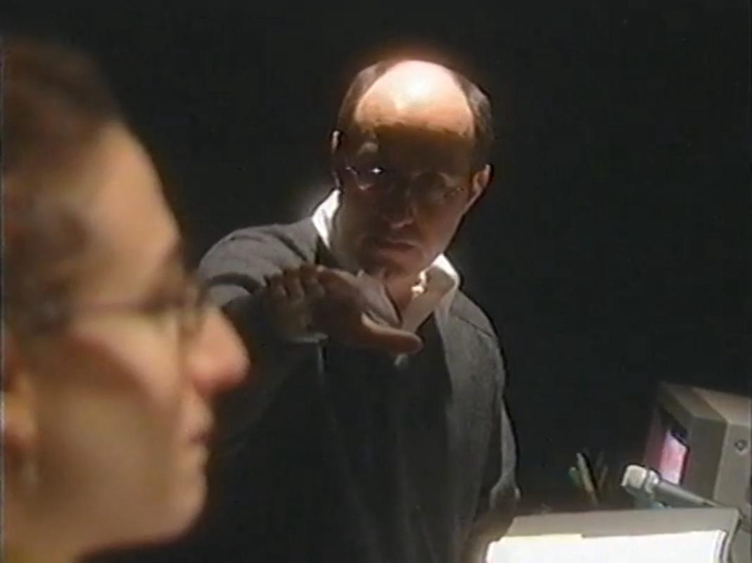 Mike in a video from 2001 directing on Pokémon 3 the Movie: Spell of the Unown