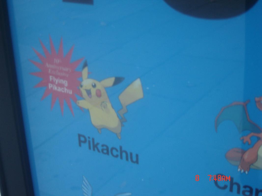 Party of the Decade distributed twenty Pokémon, which included a promotional Pikachu with the move Fly