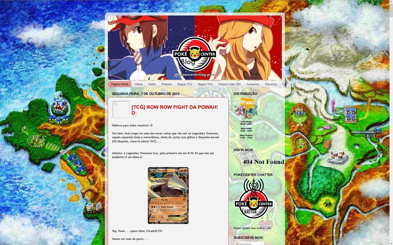 Poké Center Blog’s layout from October 2013