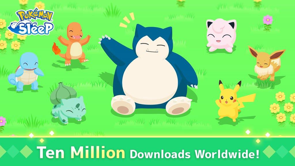 Pokémon Sleep released on July 17th 2023 and has just achieved ten million downloads on iOS and Android devices