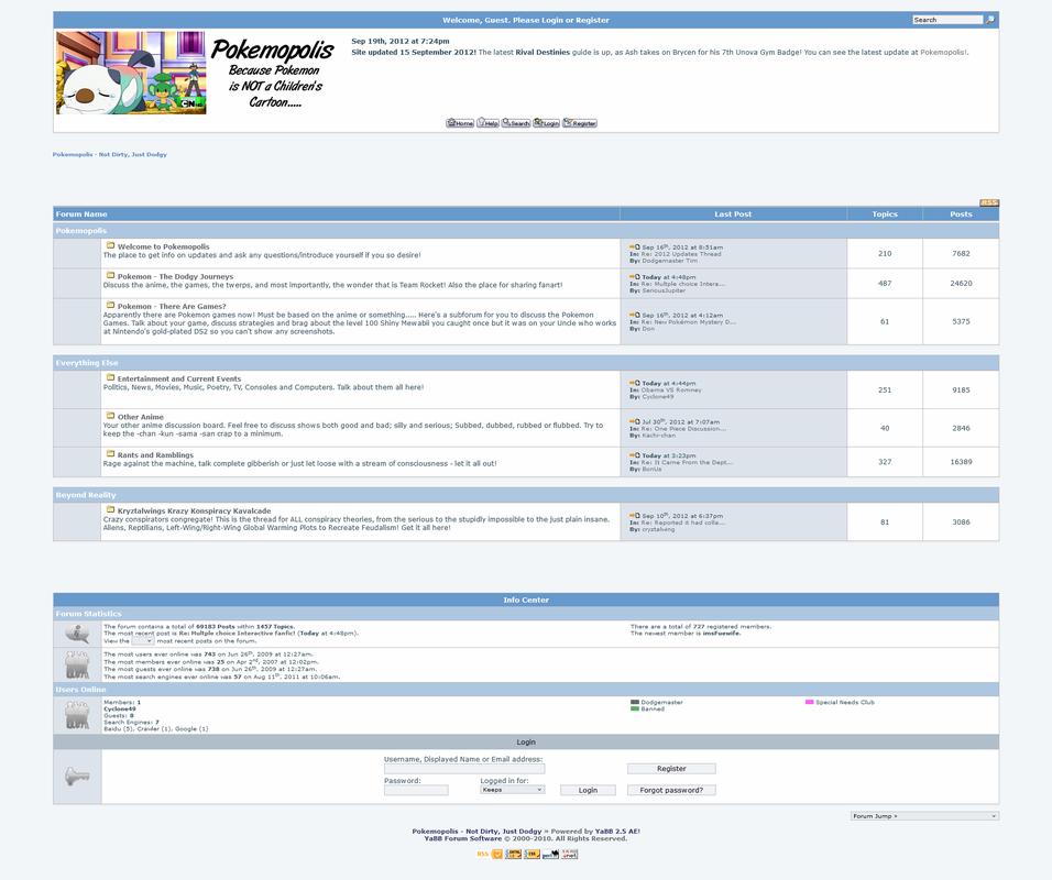 Pokemopolis forums from September 2012