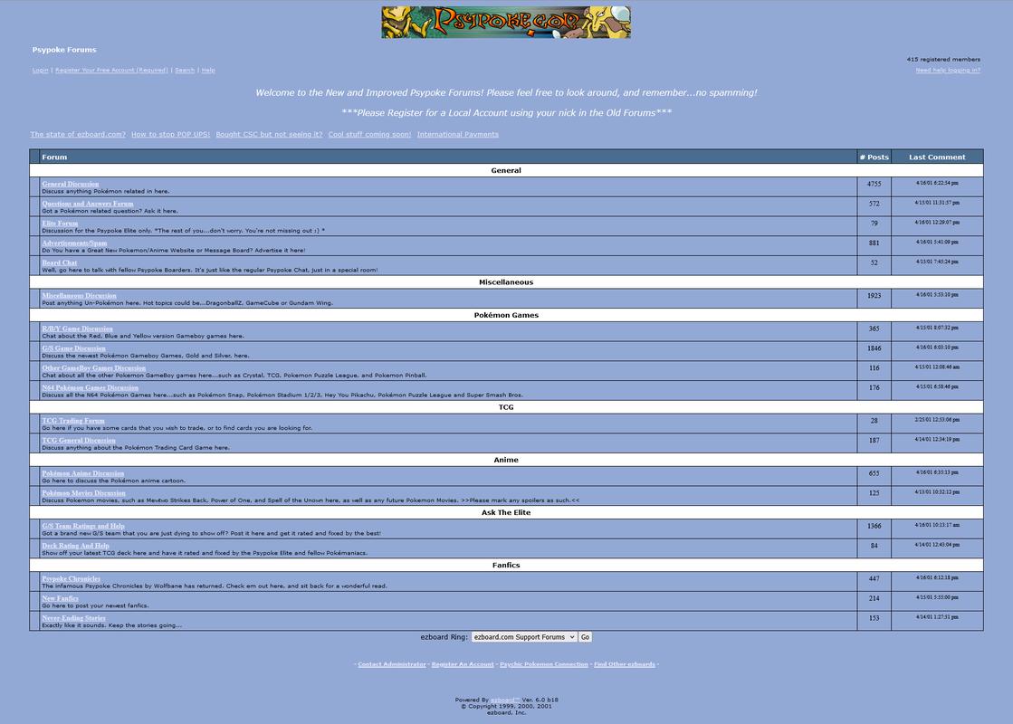 Psypoke forums from April 2001