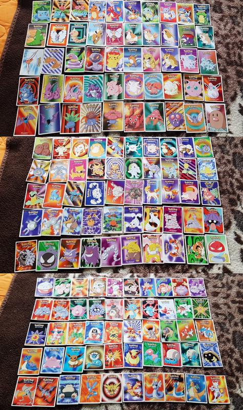 Rob’s sticker collection, featuring the original 150 Pokémon
