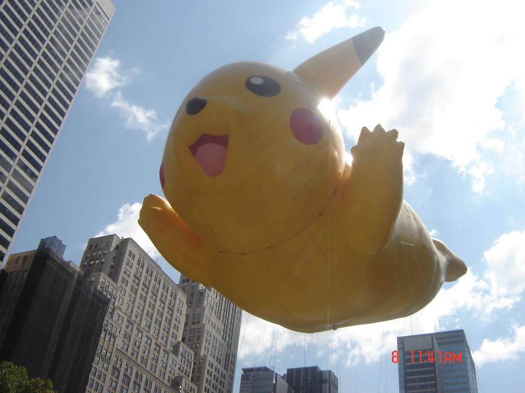 The original Pikachu balloon, created for the Macy's Thanksgiving Day Parade between 2001–2005, was present at Party of the Decade