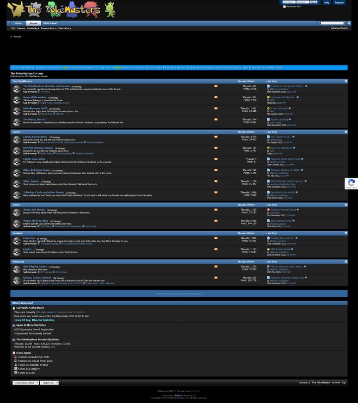 The PokéMasters forum community from January 2024