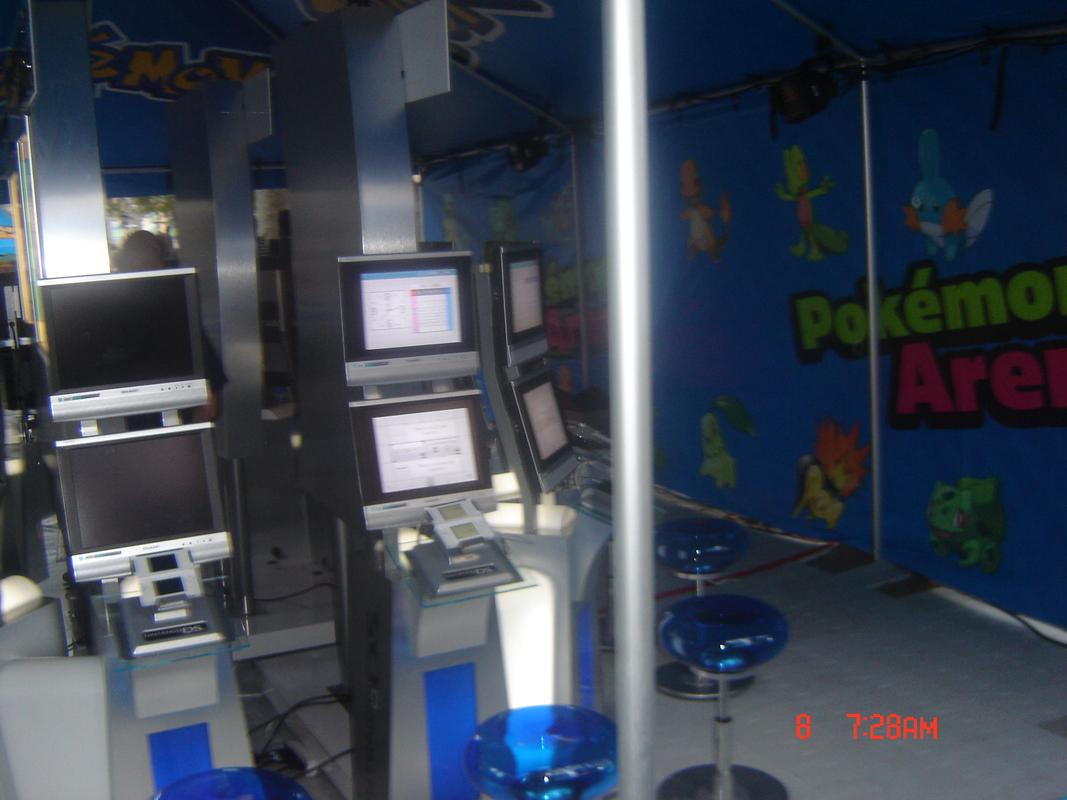 The Pokémon Arena, where attendees could play Pokémon Mystery Dungeon Blue Rescue Team and Red Rescue Team, prior to their North American release in September 2006