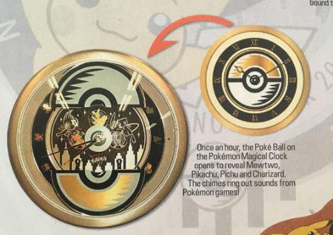 The Pokémon Magical Clock that would open to reveal Mewtwo, and PCNY mascots Pikachu, Pichu and Charizard. It would play five different song from Pokémon games