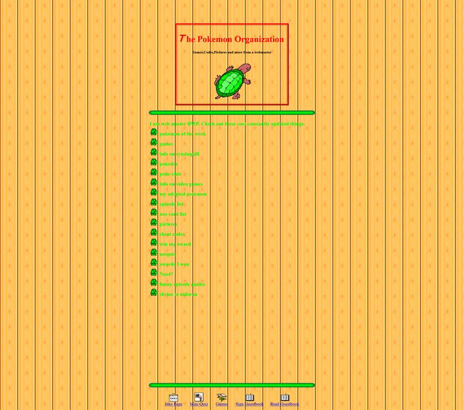 The Pokémon Organization from June 2001