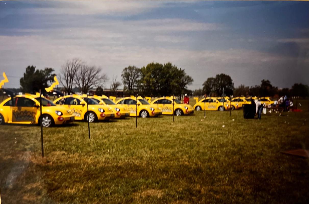 The ten Pikabug cars (known as PokéPatrol) made their debut at the event in Topeka, and were used by Nintendo to promote the franchise for several years (Photo credit: Alyssa Buecker)